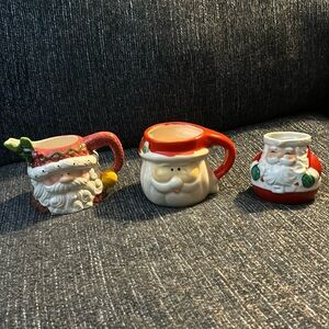 Ceramic Santa shaped mug and creamers